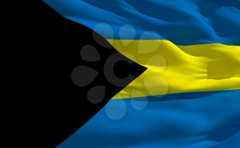Royalty Free Clipart Image of the Flag of Bahamas