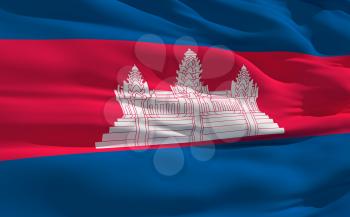 Royalty Free Clipart Image of the Flag of Cambodia