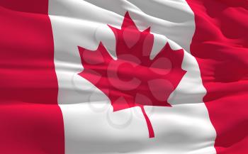 Royalty Free Clipart Image of the Canadian Flag