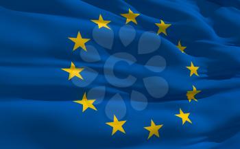 Royalty Free Clipart Image of the Flag of Europe
