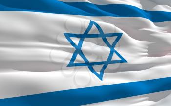 Royalty Free Clipart Image of the Flag of Israel