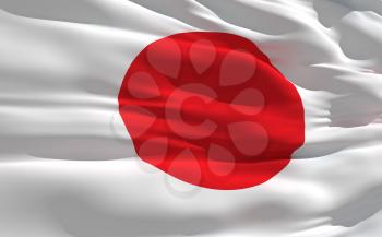 Royalty Free Clipart Image of the Flag of Japan