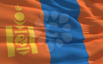 Royalty Free Clipart Image of the Flag of Mongolia