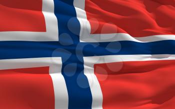 Royalty Free Clipart Image of the Flag of Norway