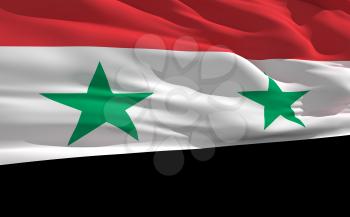 Royalty Free Clipart Image of the Flag of Syria