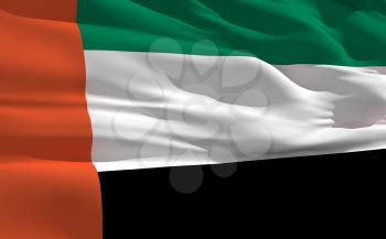 Royalty Free Clipart Image of the United Arab Emirates Flag