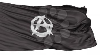 Anarchist Movement Flag, Isolated On White Background, 3D Rendering