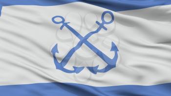 Bandera De Prefectura Naval Argentina Flag, Closeup View, 3D Rendering