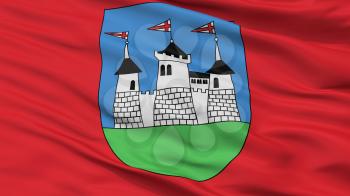 Miadziel City Flag, Country Belarus, Closeup View, 3D Rendering