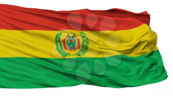 Bolivia Militar Flag, Isolated On White Background, 3D Rendering