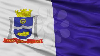 Maua Municipality City Flag, Country Brasil, Sao Paulo, Closeup View, 3D Rendering