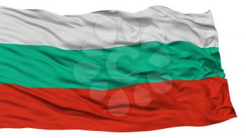 Isolated Bulgaria Flag, Waving on White Background, High Resolution