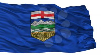 Alberta City Flag, Country Canada, Isolated On White Background, 3D Rendering