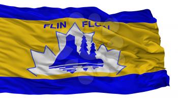 Flin Flon  City Flag, Country Canada, Isolated On White Background, 3D Rendering