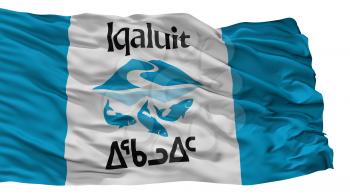 Iqaluit City Flag, Country Canada, Nunavut Province, Isolated On White Background, 3D Rendering