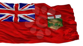Manitoba City Flag, Country Canada, Isolated On White Background, 3D Rendering