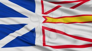 Newfoundland And Labrador City Flag, Country Canada, Closeup View, 3D Rendering