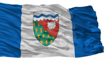 Northwest Territories City Flag, Country Canada, Isolated On White Background, 3D Rendering