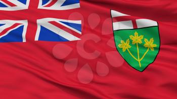 Ontario City Flag, Country Canada, Closeup View, 3D Rendering