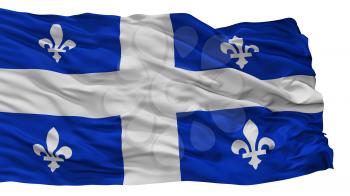 Quebec City Flag, Country Canada, Isolated On White Background, 3D Rendering