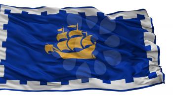 Quebec City City Flag, Country Canada, Isolated On White Background, 3D Rendering