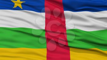 Closeup Central African Republic Flag, Waving in the Wind, High Resolution