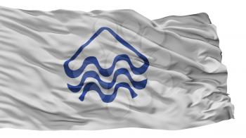 Pucon City Flag, Country Chile, Isolated On White Background, 3D Rendering