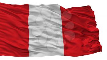 Mons City Flag, Country Belgium, Isolated On White Background, 3D Rendering