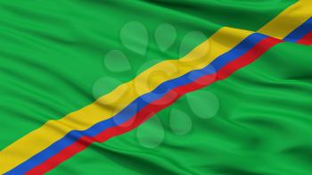 Firavitoba City Flag, Country Colombia, Boyaca Department, Closeup View, 3D Rendering
