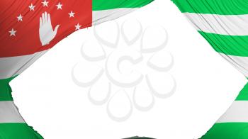 Divided Abkhazia flag, white background, 3d rendering
