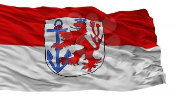 Duesseldorf City Flag, Country Germany, Isolated On White Background, 3D Rendering