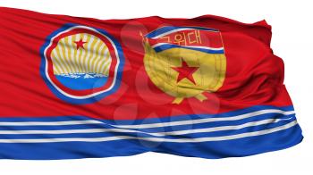 Guards Ensign Of North Korea Flag, Isolated On White Background, 3D Rendering