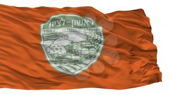 Rishon Lezion City Flag, Country Israel, Isolated On White Background, 3D Rendering