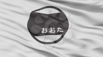 Ota City Flag, Country Japan, Gunma Prefecture, Closeup View, 3D Rendering