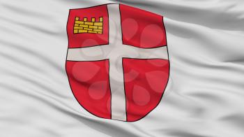 Ikskile City Flag, Country Latvia, Closeup View, 3D Rendering