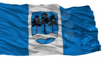 Ogre City Flag, Country Latvia, Isolated On White Background, 3D Rendering