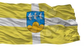 Smiltene City Flag, Country Latvia, Isolated On White Background, 3D Rendering