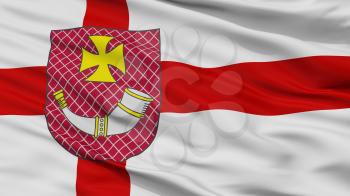 Ventspils City Flag, Country Latvia, Closeup View, 3D Rendering