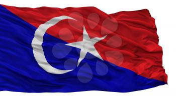 Johor Bahru City Flag, Country Malaysia, Isolated On White Background, 3D Rendering