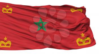 Morocco Naval Ensign Flag, Isolated On White Background, 3D Rendering