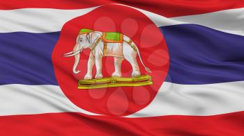 Thailand Naval Ensign Flag, Closeup View, 3D Rendering
