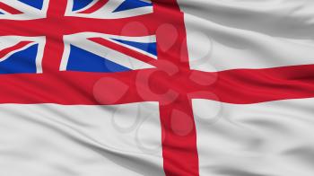 United Kingdom Naval Ensign Flag, Closeup View, 3D Rendering