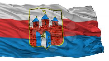 Bydgoszcz City Flag, Country Poland, Isolated On White Background, 3D Rendering