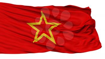 Red Army Flag, Isolated On White Background, 3D Rendering