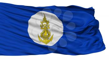 Royal Thai Navy Flag, Isolated On White Background, 3D Rendering