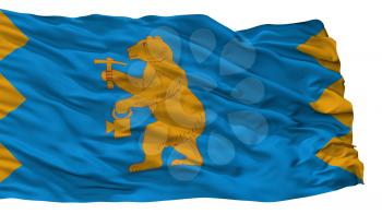 Mezhgorye City Flag, Country Russia, Bashkortostan, Isolated On White Background, 3D Rendering