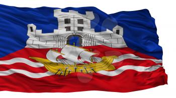 Belgrade City Flag, Country Serbia, Isolated On White Background, 3D Rendering