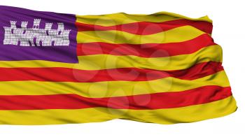Balearic Islands Flag, Isolated On White Background, 3D Rendering