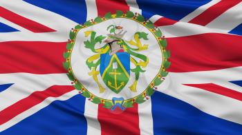 Governor Of Pitcairn Islands Flag, Closeup View, 3D Rendering