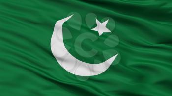 Pakistan Muslim League Flag, Closeup View, 3D Rendering